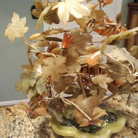 LARGE VINTAGE JAPANESE JADE TREE 14" TALL - Picture 9 of 16